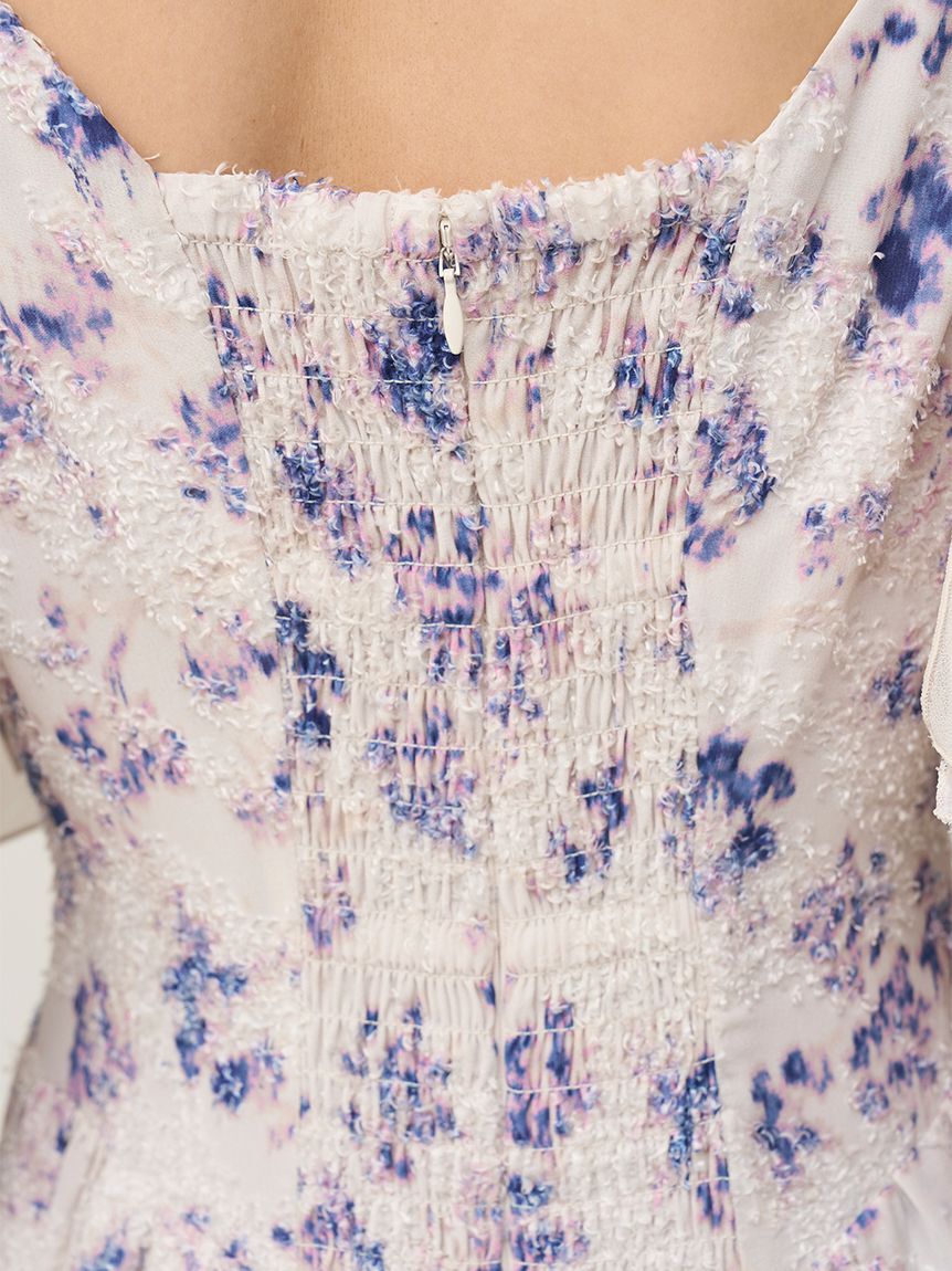 SNIDEL「リボンジャガードワンピース」|ワンピース|