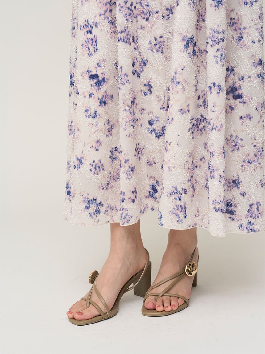 SNIDEL「リボンジャガードワンピース」|ワンピース|