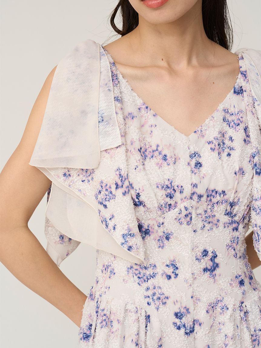 SNIDEL「リボンジャガードワンピース」|ワンピース|