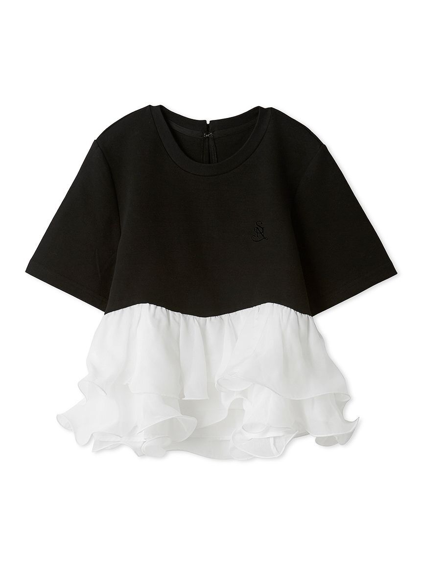 SNIDEL「【WEB限定カラーあり】ボリュームペプラムドッキングカットプルオーバー」|Tシャツ・カットソー|