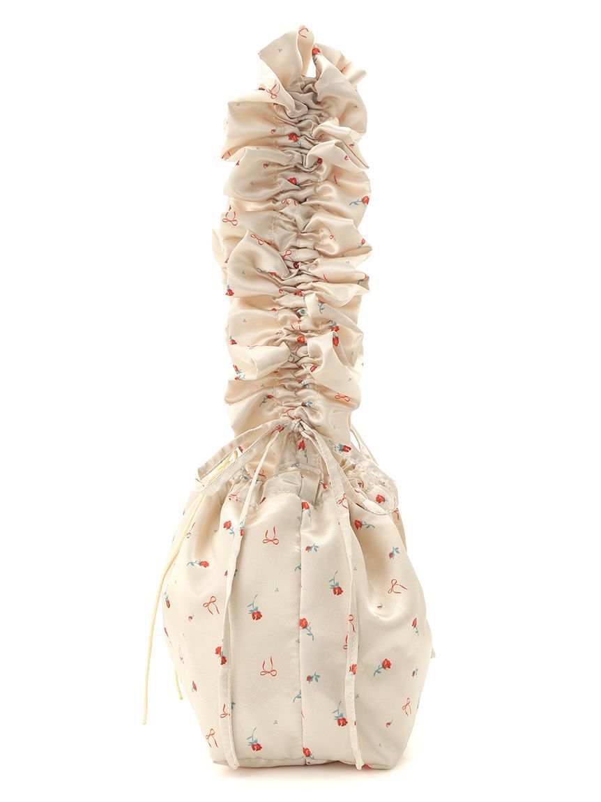 LILY BROWN Lingerie「【LILY BROWN Lingerie】サテンバケットバッグ～プティ ローズ～」|ハンドバッグ|