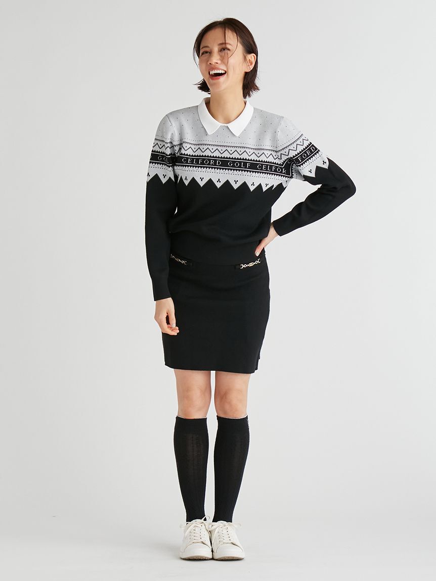 CELFORD「【CELFORD GOLF】　ロゴジャガードニットプルオーバー」|その他|