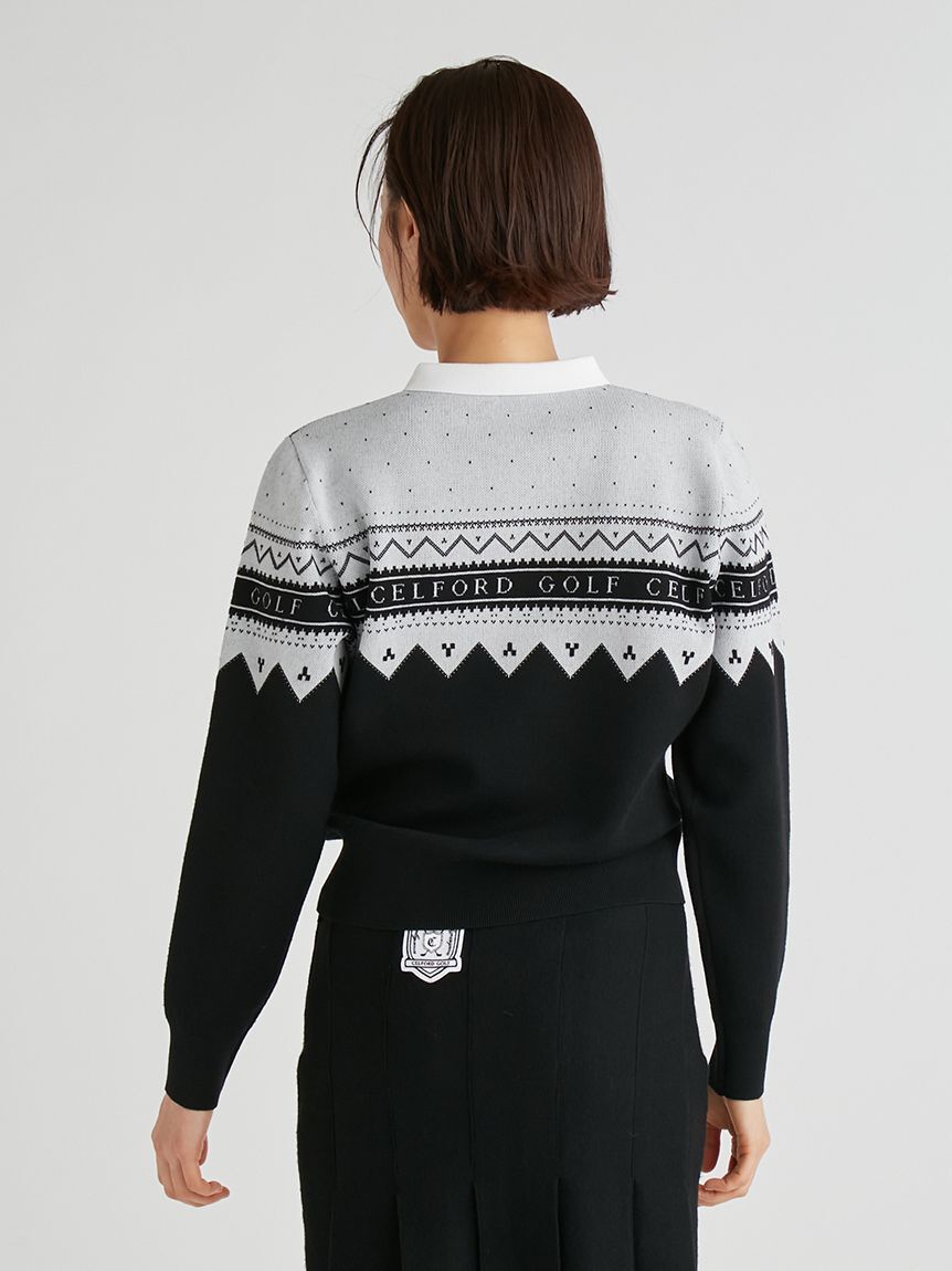 CELFORD「【CELFORD GOLF】　ロゴジャガードニットプルオーバー」|その他|