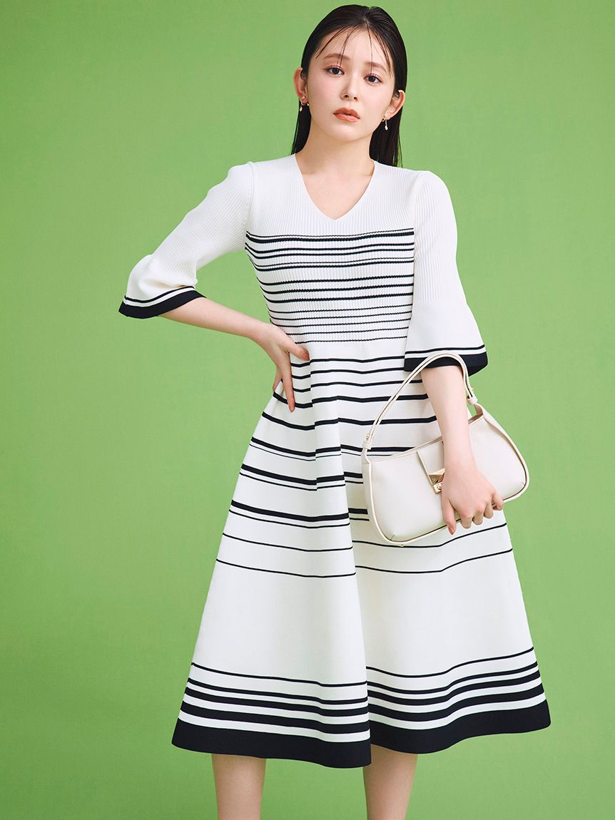 CELFORD「【洗える】ベルスリーブホールガーメントワンピース」|ワンピース|