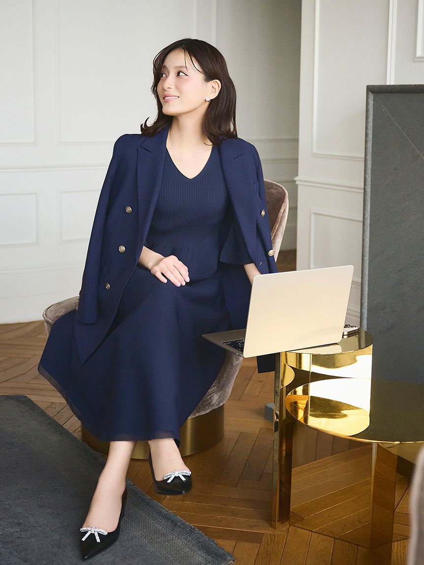 CELFORD「【洗える】ベルスリーブホールガーメントワンピース」|ワンピース|