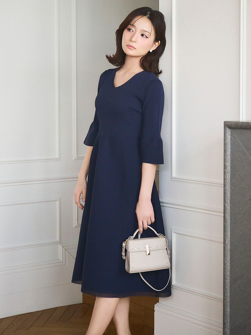 CELFORD「【洗える】ベルスリーブホールガーメントワンピース」|ワンピース|