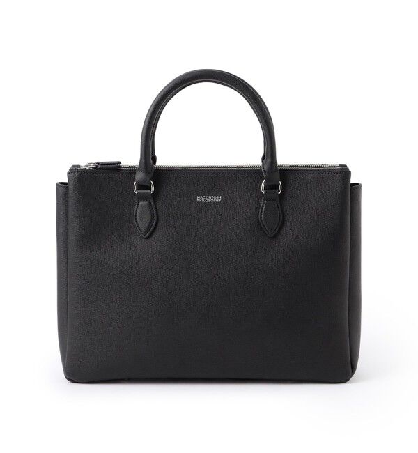 MACKINTOSH PHILOSOPHY「【25年春夏モデル】サフィアーノレザー ブリーフトート」|トートバッグ|ブラック