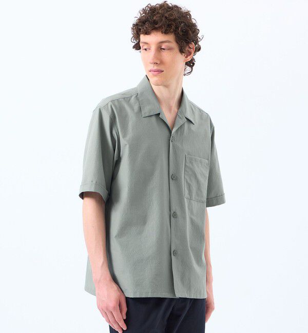 MACKINTOSH PHILOSOPHY「COOLDOTSミニリップ オープンカラーシャツ」|シャツ・ブラウス|ライトグリーン