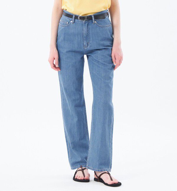 MACKINTOSH PHILOSOPHY「コットンリネンデニムストレートフィット」|デニム|ライトブルー