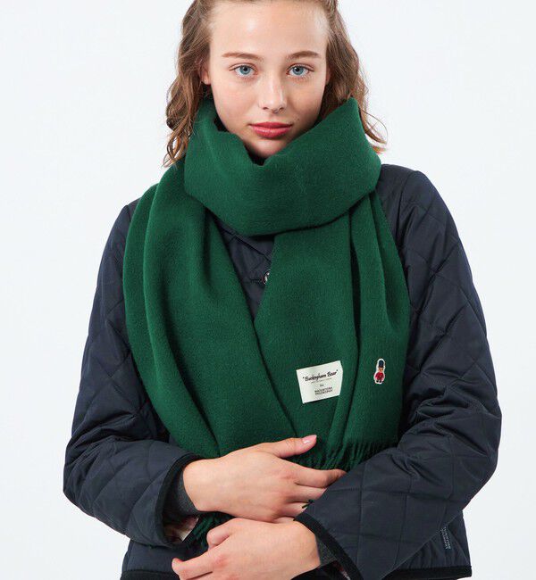 MACKINTOSH PHILOSOPHY「【WEB&一部店舗限定】バッキンガムベア ウールマフラー」|マフラー|グリーン