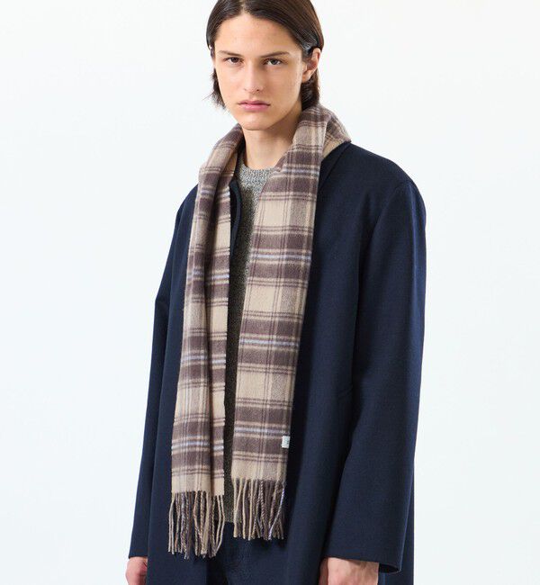 MACKINTOSH PHILOSOPHY「ウール ブリティッシュチェックマフラー」|マフラー|ベージュ