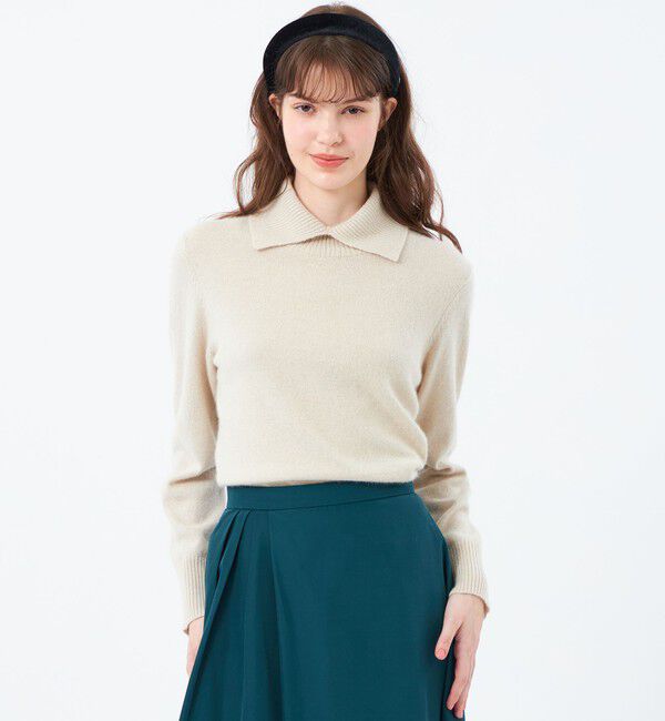 MACKINTOSH PHILOSOPHY「グリッターハイネックニット」|ニット・セーター|ベージュ