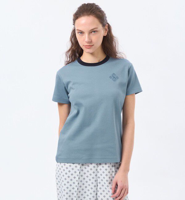 MACKINTOSH PHILOSOPHY「ラッケンブースリンガーネックTシャツ」|Tシャツ・カットソー|ネイビー