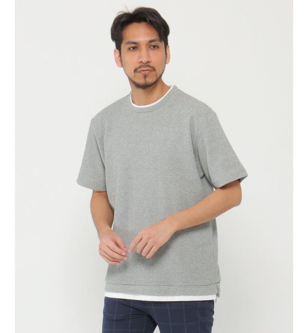 ikka「ワッフルフェイクＴ」|Tシャツ・カットソー|