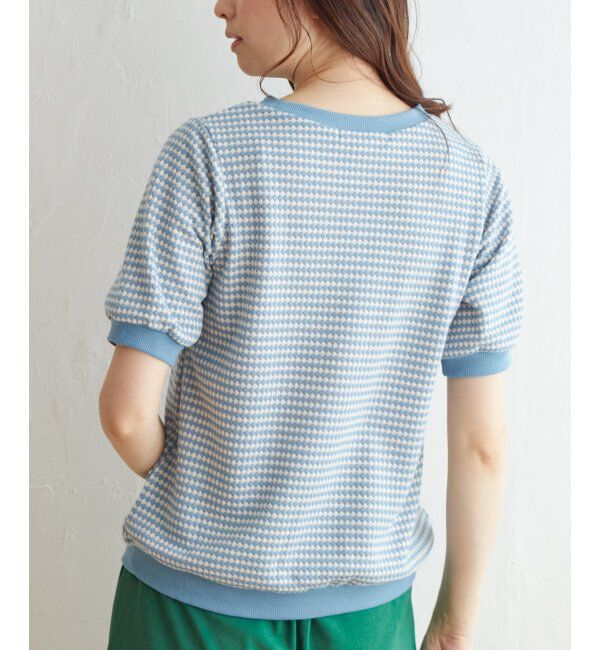 ikka「【雑誌 InRed 6月号掲載】ハニカム柄ジャガードカットソー」|Tシャツ・カットソー|