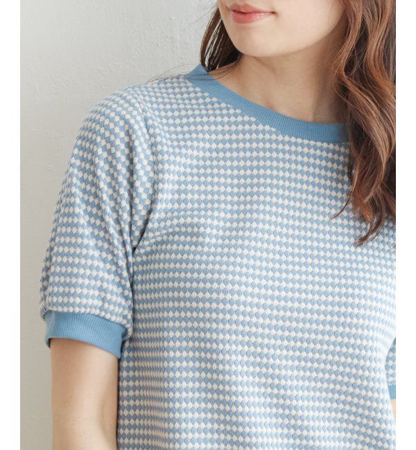 ikka「【雑誌 InRed 6月号掲載】ハニカム柄ジャガードカットソー」|Tシャツ・カットソー|