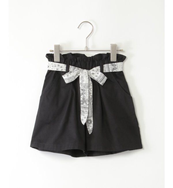 ikka kids「スカーフベルト付きキュロット（120~160cm）」|その他|ブラック