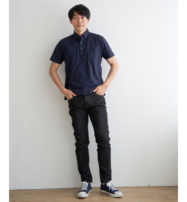 IKKA LOUNGE「【吸水速乾／イージーケア】アーバンドライボタンダウンポロシャツ」|Tシャツ・カットソー|