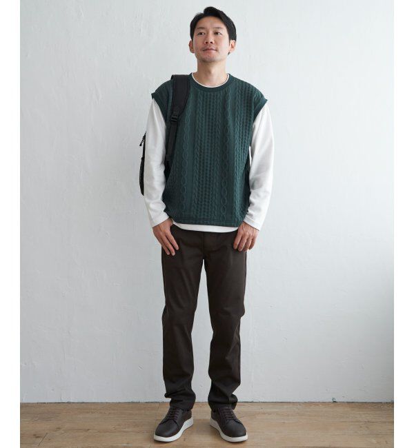 ikka「フクレジャガードフェイクベストロンT」|Tシャツ・カットソー|