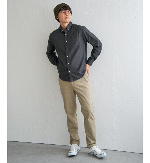 ikka「イージーケアフランネルムジシャツ」|シャツ・ブラウス|