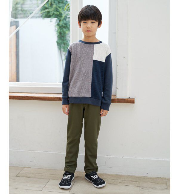 ikka kids「ニットソーブロックストレーナー（120~160cm）」|Tシャツ・カットソー|