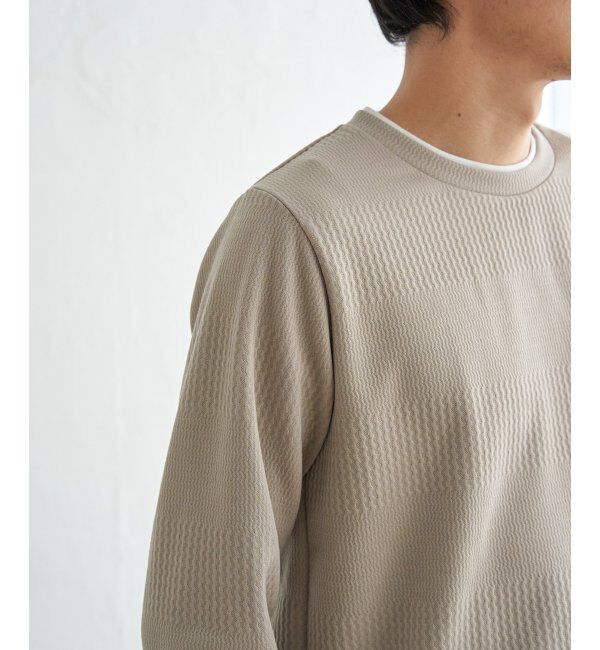 ikka「フクレジャカードクルーネックレイヤード」|パーカー|