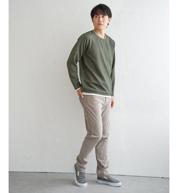 ikka「フクレジャカードクルーネックレイヤード」|パーカー|