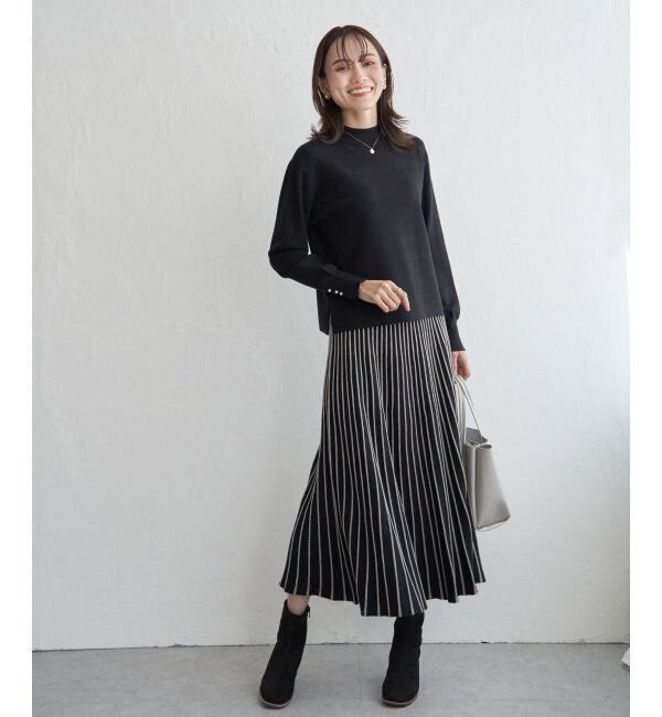 IKKA LOUNGE「配色ニットアップ」|その他|ブラック