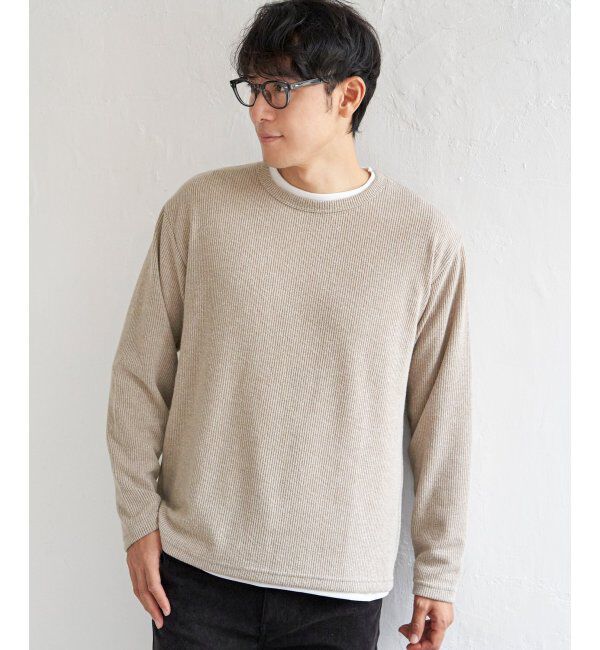 ikka「【2点セット】メランジ畦プルオーバーインナーセット」|パーカー|