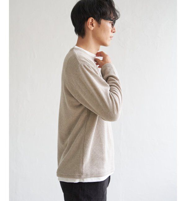 ikka「【2点セット】メランジ畦プルオーバーインナーセット」|パーカー|