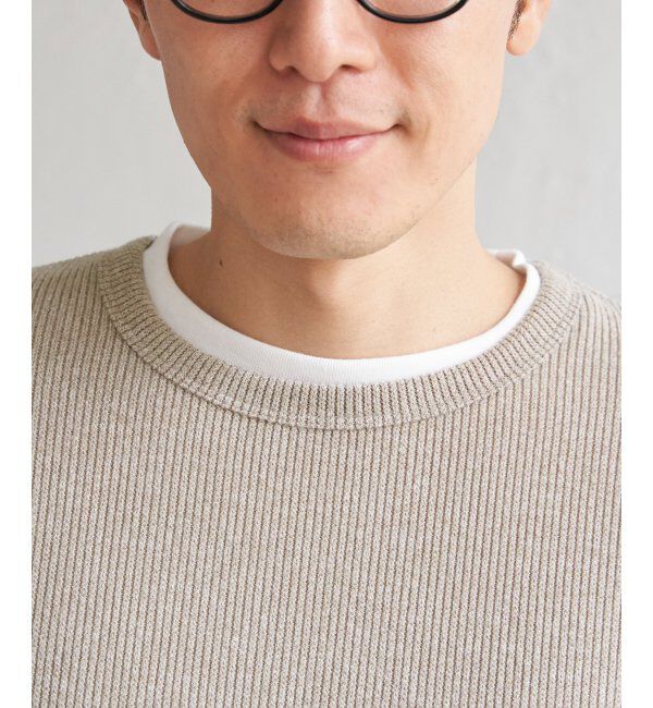 ikka「【2点セット】メランジ畦プルオーバーインナーセット」|パーカー|