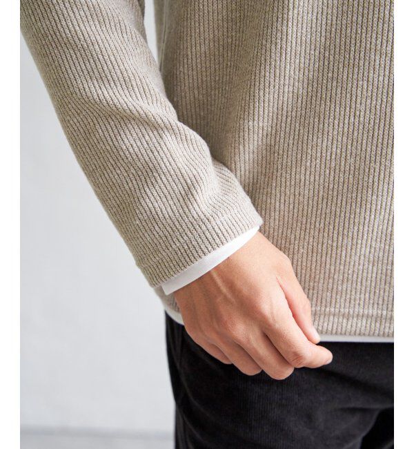 ikka「【2点セット】メランジ畦プルオーバーインナーセット」|パーカー|