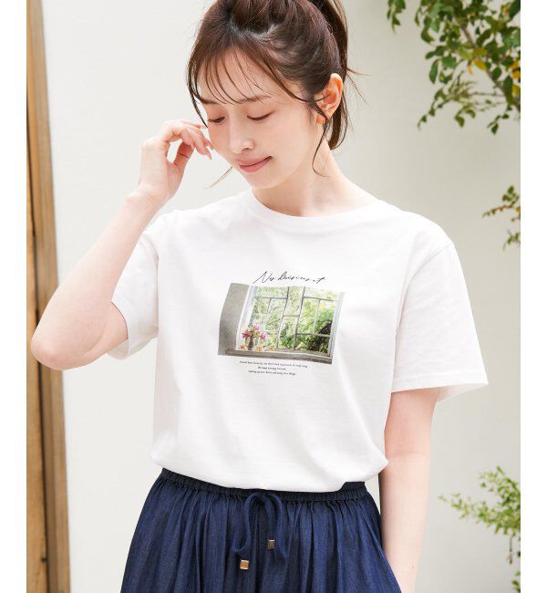 ikka「【親子おそろい】ロゴフォトプリントTシャツ」|Tシャツ・カットソー|