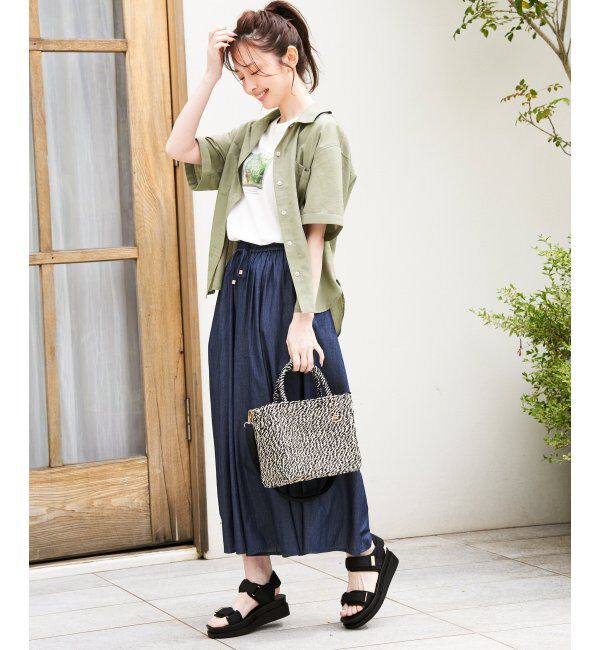 ikka「【親子おそろい】ロゴフォトプリントTシャツ」|Tシャツ・カットソー|