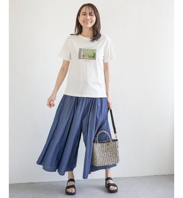 ikka「【親子おそろい】ロゴフォトプリントTシャツ」|Tシャツ・カットソー|