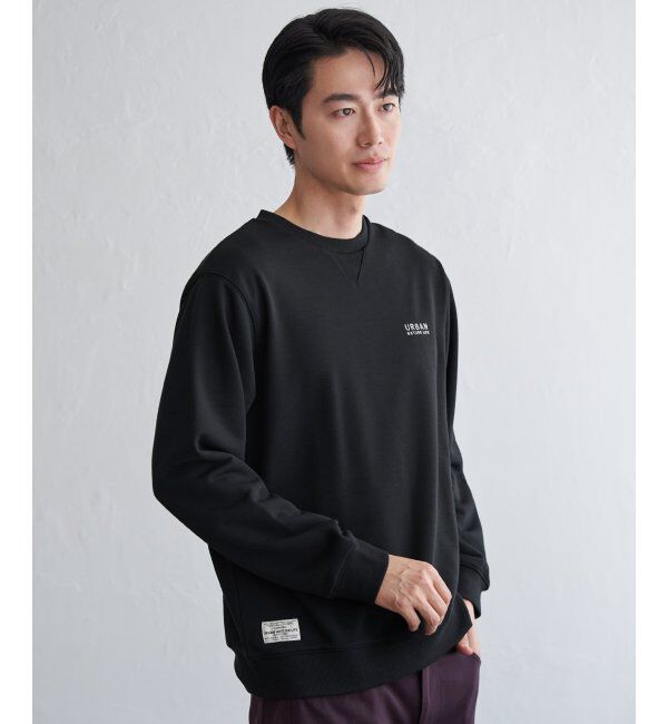ikka「URBAN NATURE LIFE アーバンネイチャーライフ スウェットプルオーバー」|パーカー|ブラック