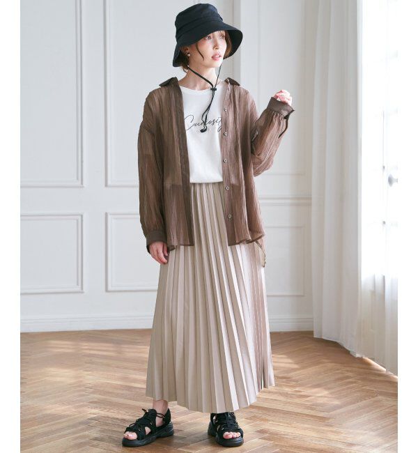 ikka「シアーバックシャーリングシャツ」|シャツ・ブラウス|