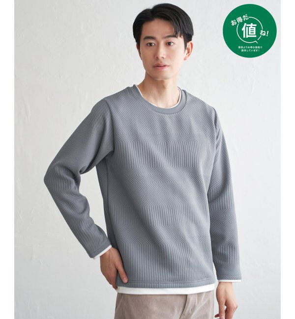 ikka「ランダムフクレジャカードレイヤード」|パーカー|ブルー