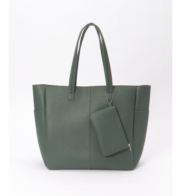 ikka「シュリンクジップトートバッグ」|その他|ダークグリーン