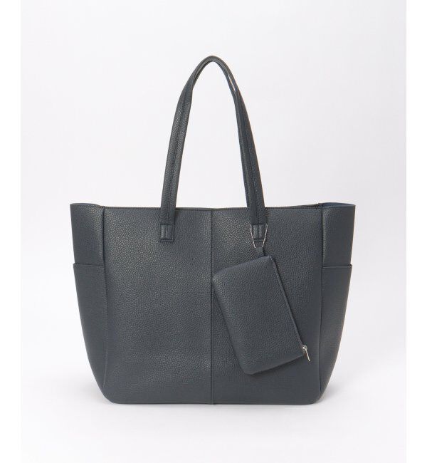 ikka「シュリンクジップトートバッグ」|その他|ネイビーブルー