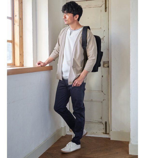 ikka「【抗菌防臭】GOKU楽冷感7分袖キーネック」|Tシャツ・カットソー|