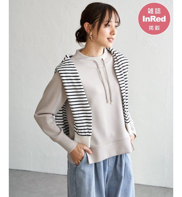 ikka「【雑誌InRed4月号掲載】GOKU楽カノコダンボールプルオーバー【親子コーデ】」|パーカー|グレージュ