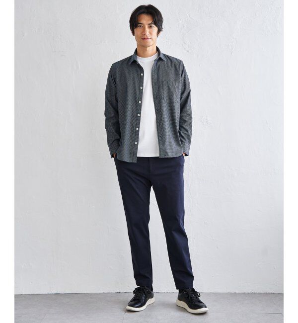 IKKA LOUNGE「デニムライクスイスカラーシャツ」|シャツ・ブラウス|