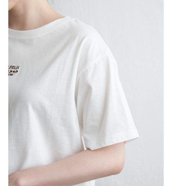 Lbc with Life「ミニロゴ刺繍Tシャツ」|Tシャツ・カットソー|