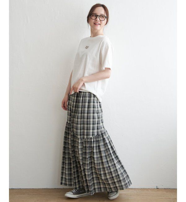 Lbc with Life「ミニロゴ刺繍Tシャツ」|Tシャツ・カットソー|