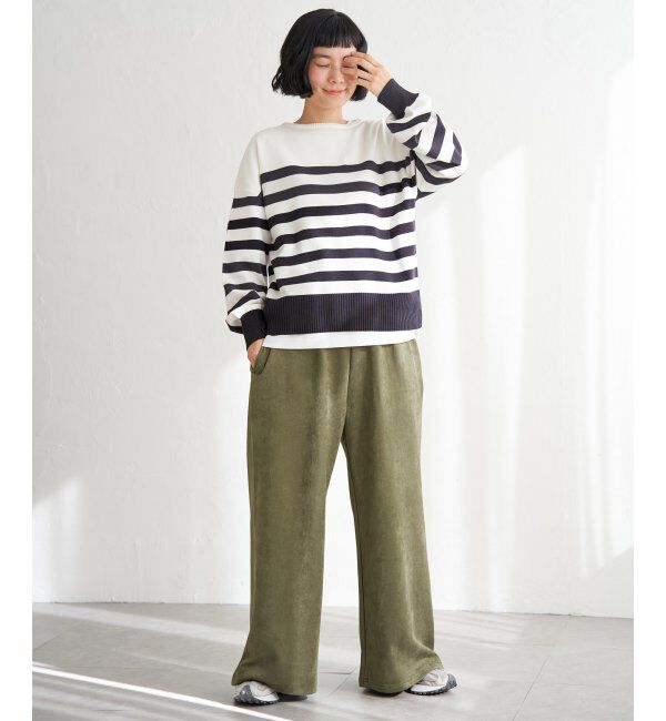 Lbc with Life「コットンPドロップショルダーニット」|カーディガン|