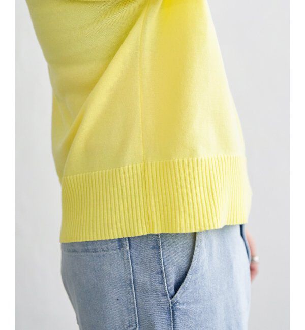 Lbc with Life「コットンPドロップショルダーニット」|カーディガン|