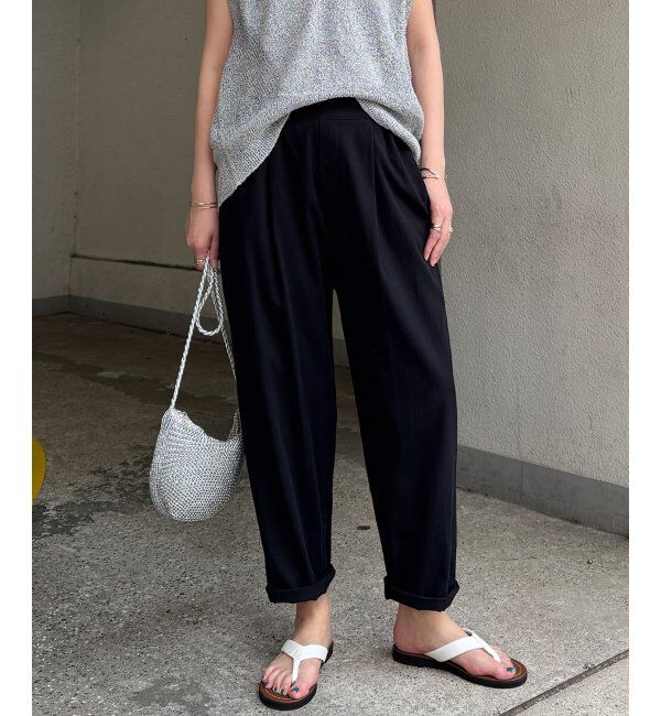 Lbc with Life「コットンゆるテーパードパンツ」|その他|ブラック