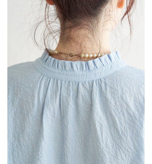 Lbc with Life「オーガニックコットン襟フリル2WAYブラウス」|シャツ・ブラウス|