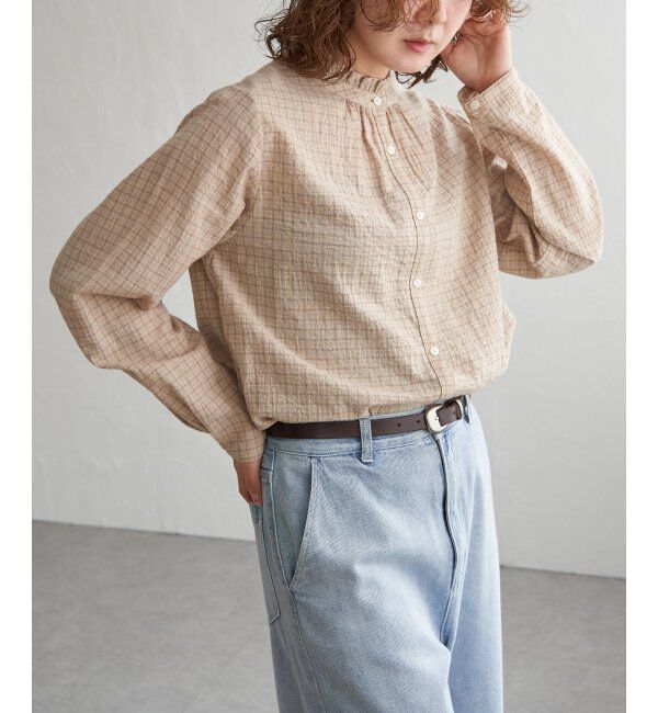 Lbc with Life「オーガニックコットン襟フリル2WAYブラウス」|シャツ・ブラウス|